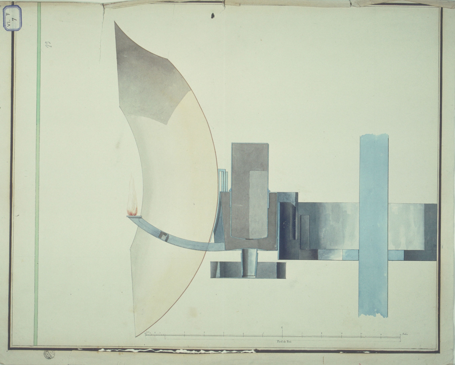 Coupe d'un réflecteur