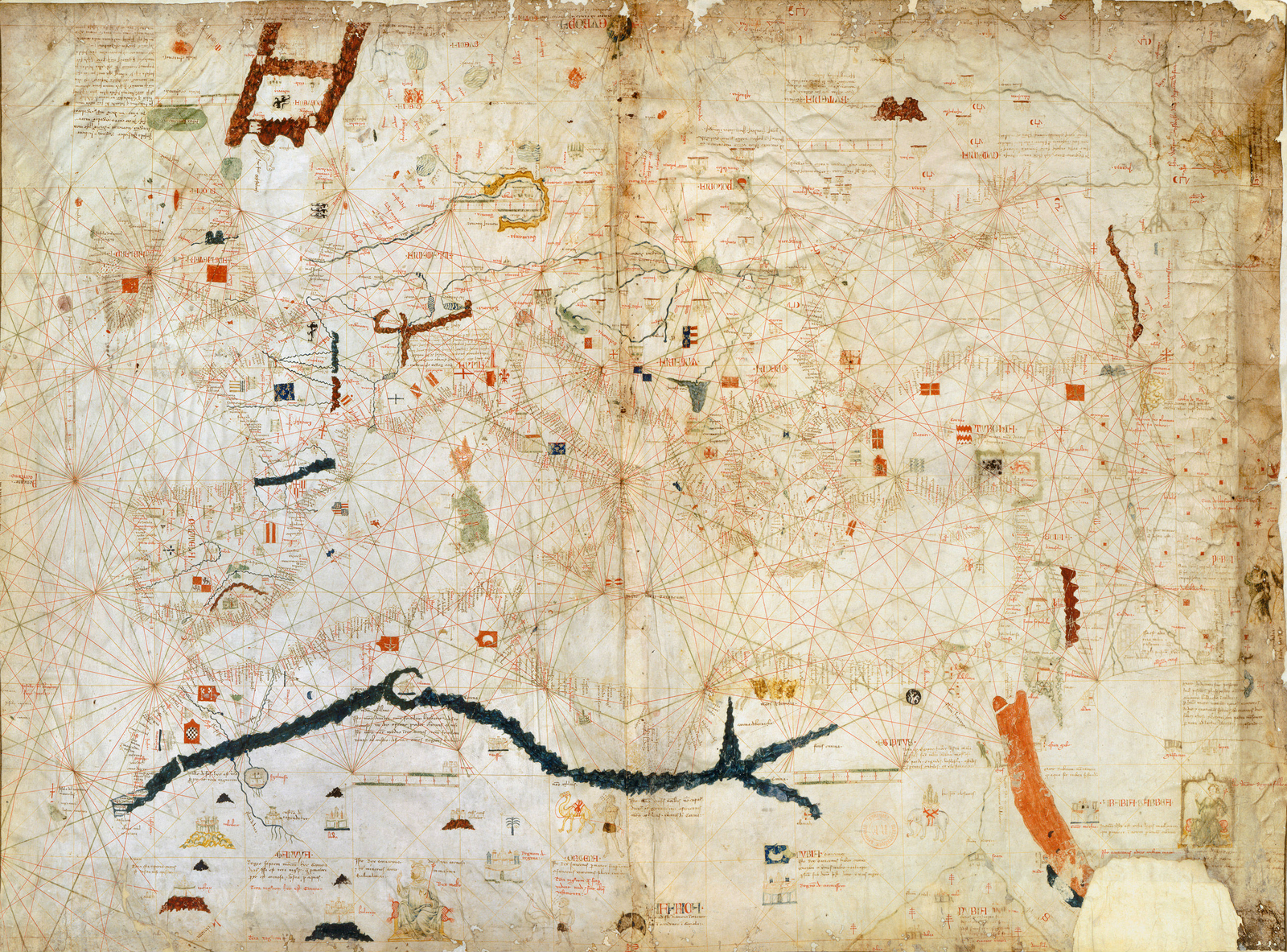 Carte maritime d'Angelino Dulcert, 1339]