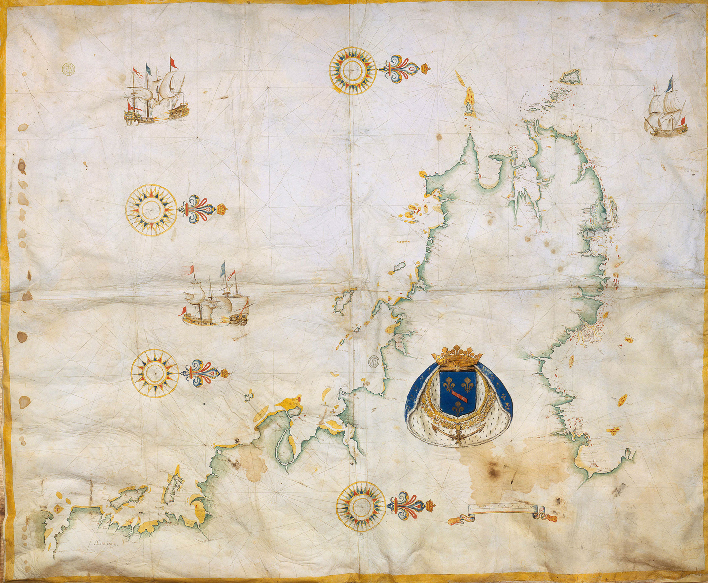 Carte des côtes françaises, 1600-1699