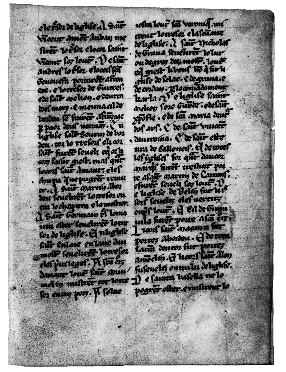 Chronique saintongeaise, XIIIe siècle
