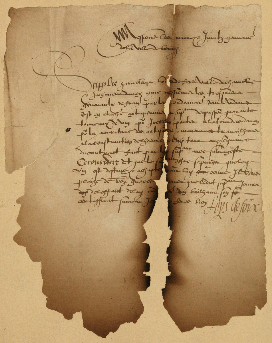 Document autographe de Louis de Foix
