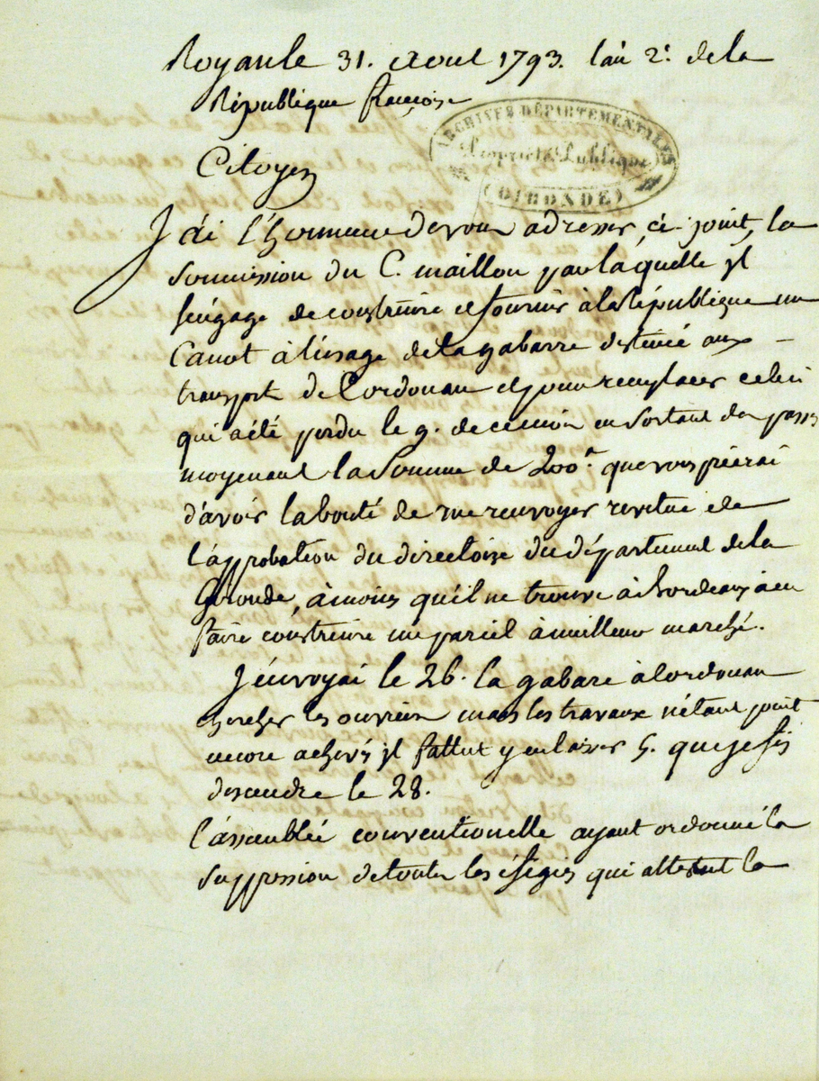 Décision de destruction des statues royales 1793