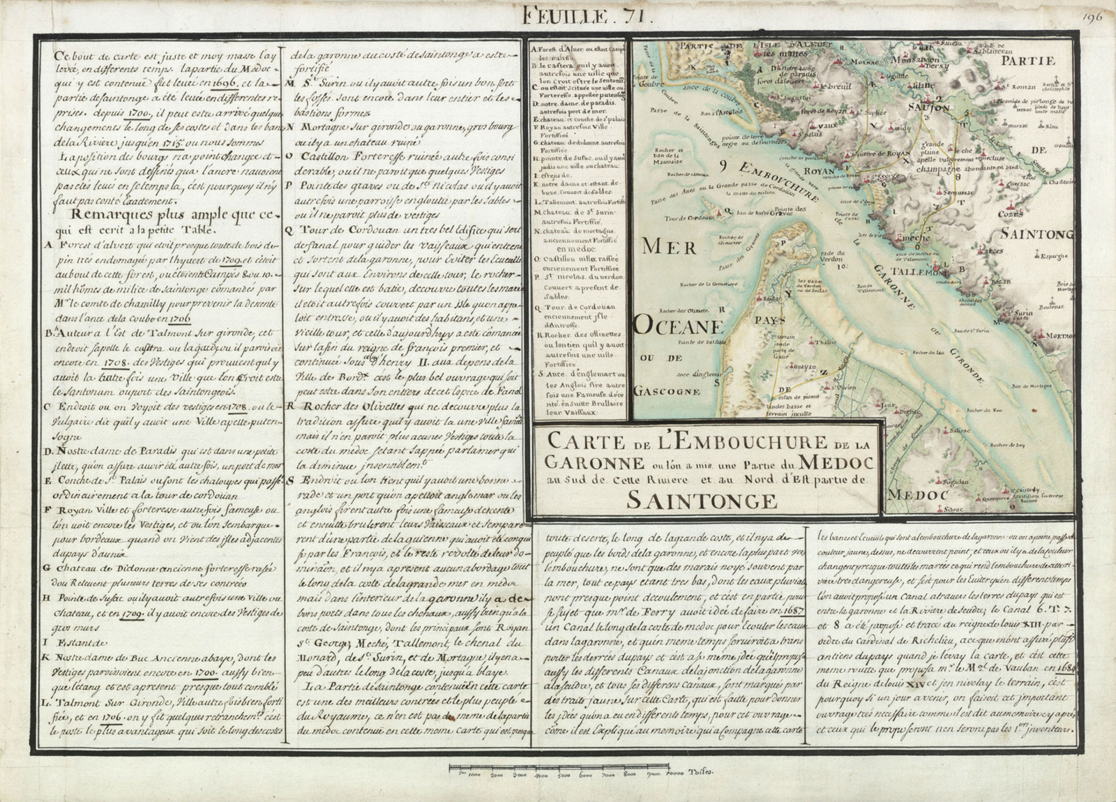 Carte de l'embouchure de la Garonne