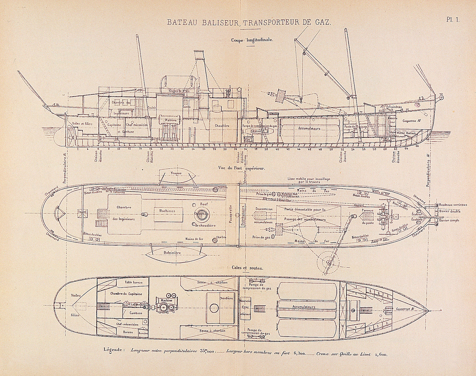 Bateau baliseur transporteur de gaz