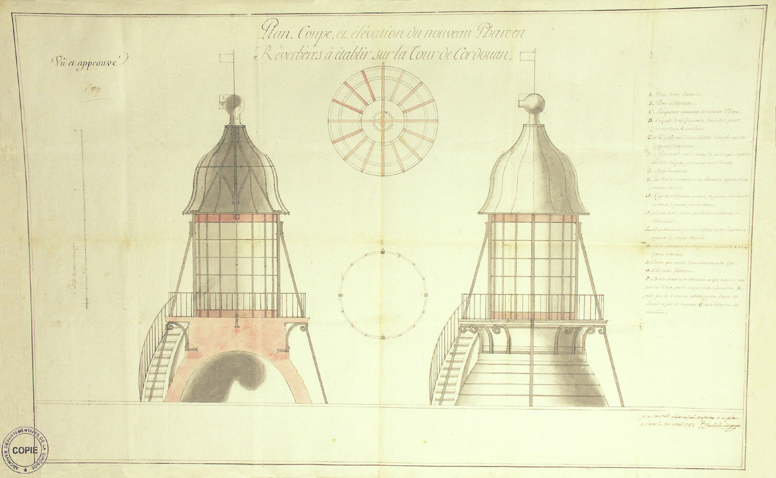 Lanterne du phare de Cordouan de 1782