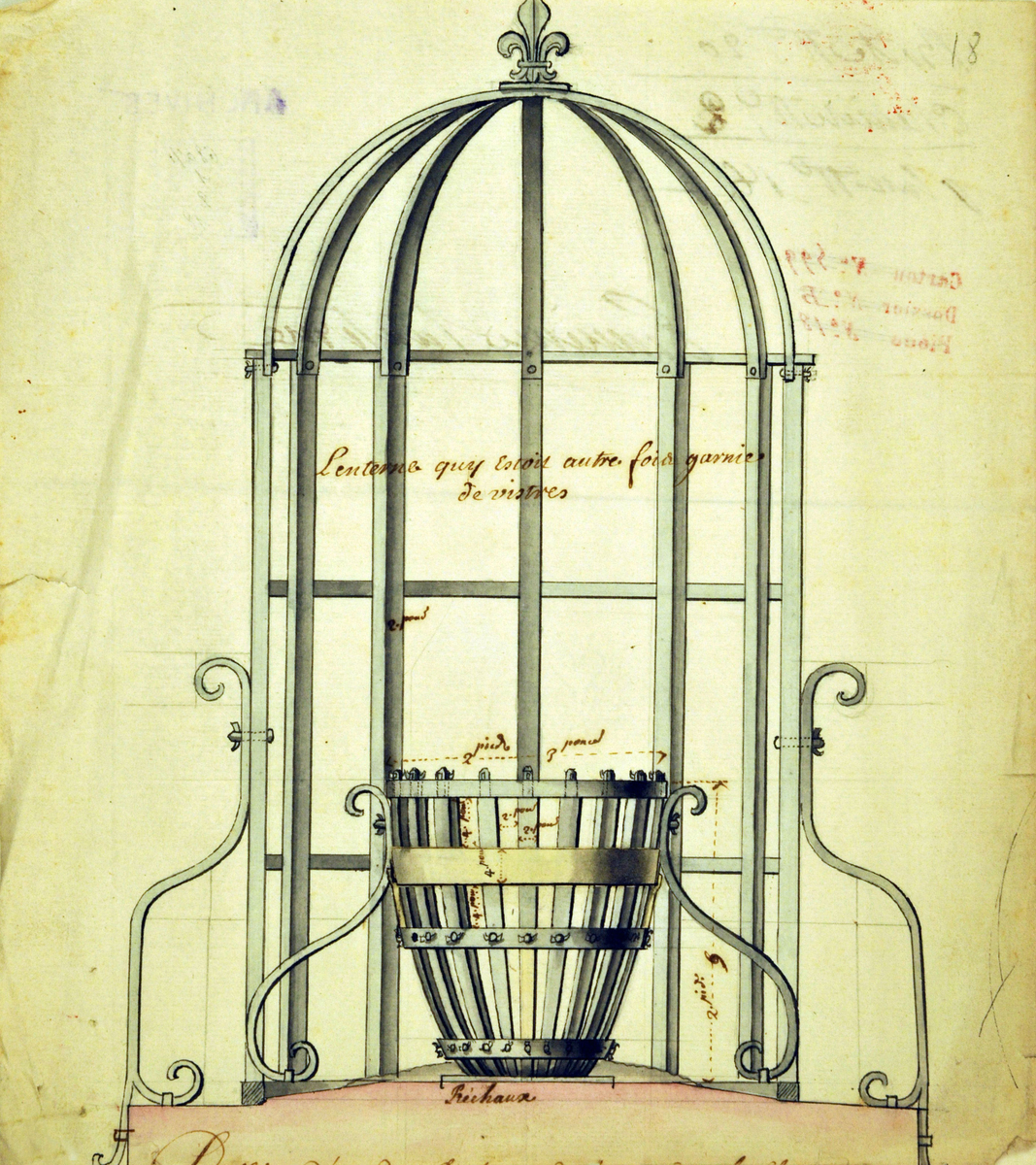 Dessin du réchaud de 1727