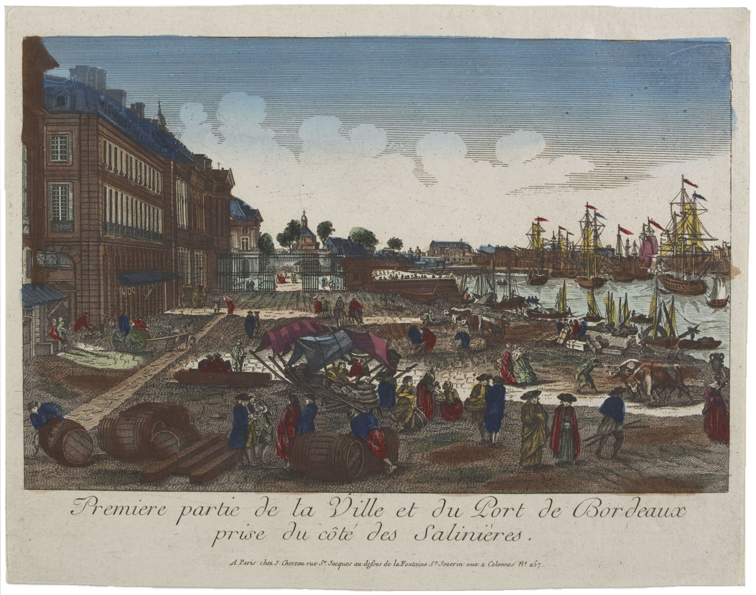 La ville et le port de Bordeaux prise du côté des Salinières